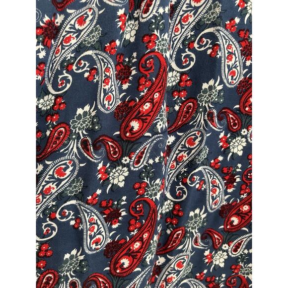 KUT FROM THE KLOTH Red Plaid Mix Media Button Up Shirt Blouse - Picture 8 of 13